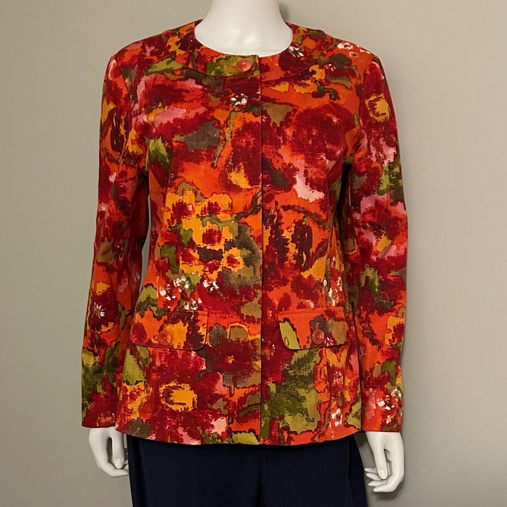 Chico’s Ladies Multi Color Jacket Size 1